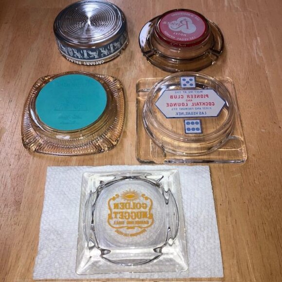 9 MCM Las Vegas CASINO Cigar Ashtrays from 1950s Sahara Caesers Riveria Trop - Picture 3 of 14